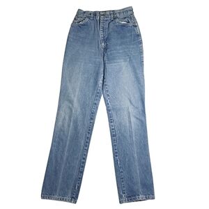 Vintage Chic Light Blue Straight Leg Denim Jeans